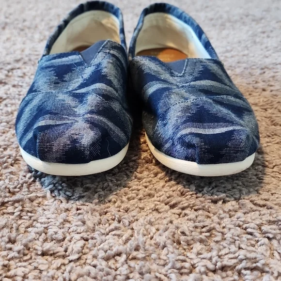 TOMS Cosmic Wonder Kurumekekasuri blue men's canvas shoes-8.5 - Picture 3 of 10